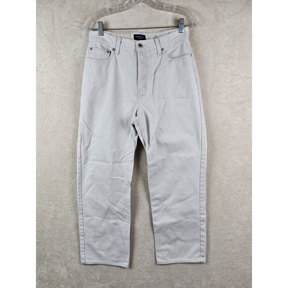 Ann Taylor Women's 100% Cotton Denim Jeans Taupe Size 10M